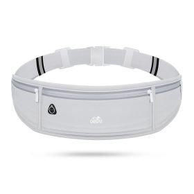 Slim Running Pack Exercise Waist Pack Belt Pouch Bags (Color: Grey)